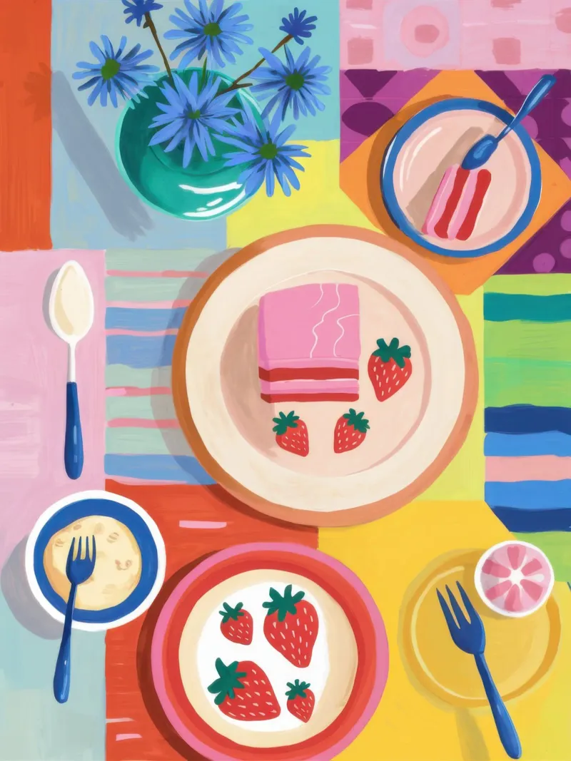 Cena cubista poster con telaio in plastica da Autumn Season