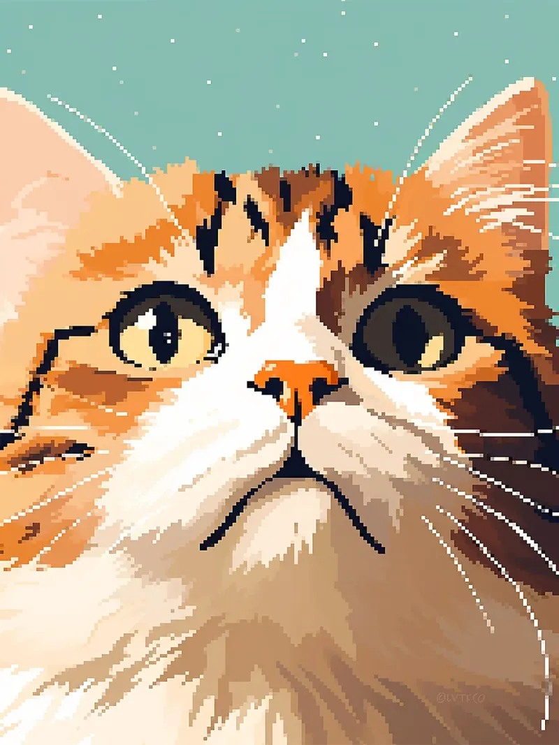 gatto animale felino baffi orecchie pelliccia poster con telaio in alluminio da Elly Neubauer