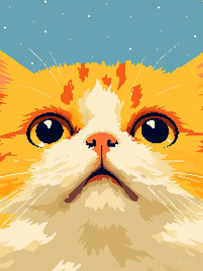 gatto animale felino baffi orecchie occhi poster con telaio in plastica da Lukas Hoffmann
