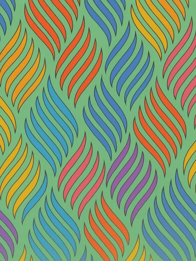 Disegno della linea della lingua di fuoco poster con telaio in alluminio da klicins
