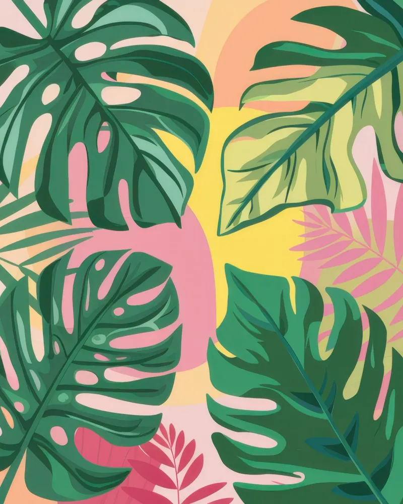 Schermo diviso Monstera poster con telaio in alluminio da Bruce Juice