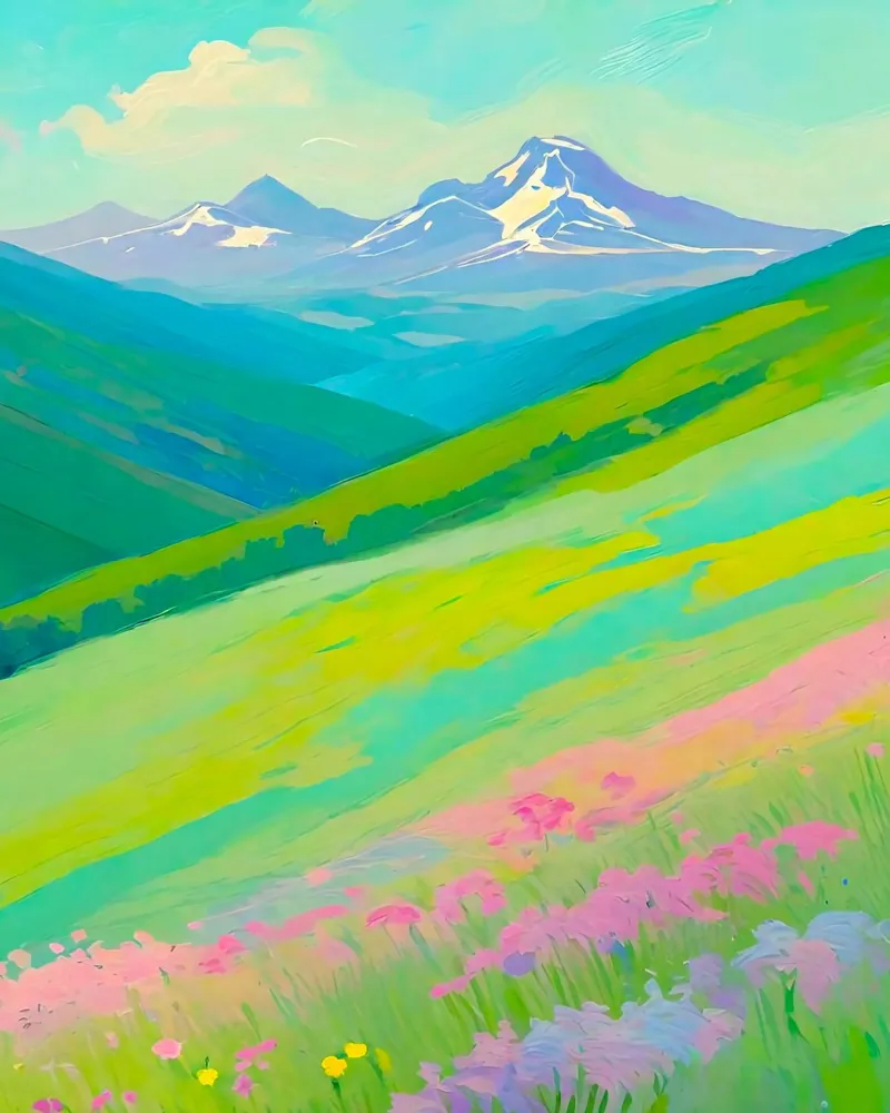 mountains snow hills poster con telaio in alluminio da mip of map