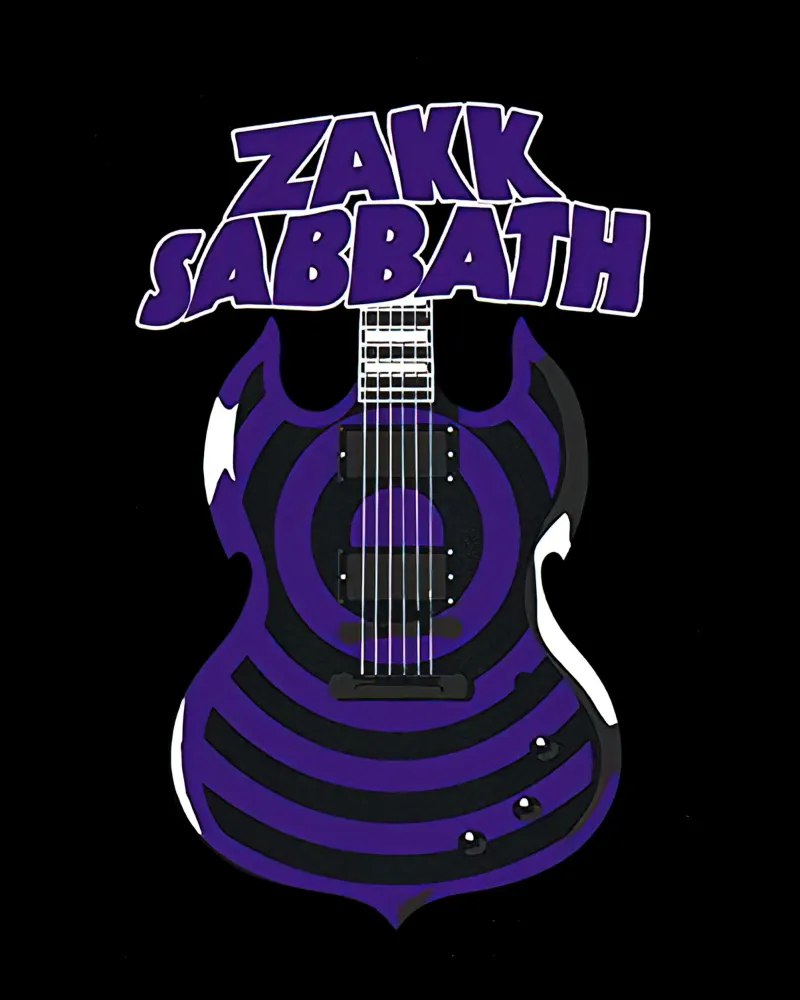 Chitarra viola Zakk Sabbath Tour tela con Cornice a cassetta da andrea boceli