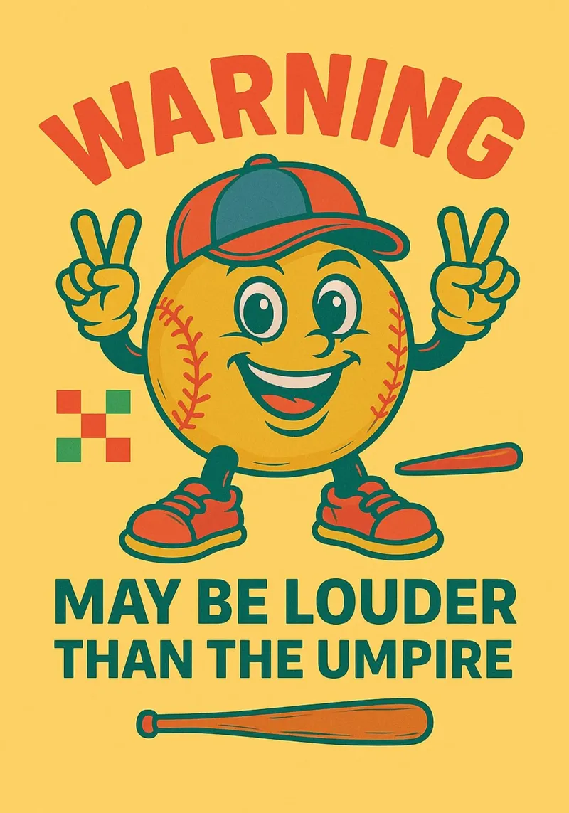 avviso di baseball poster con telaio in alluminio da paroongs