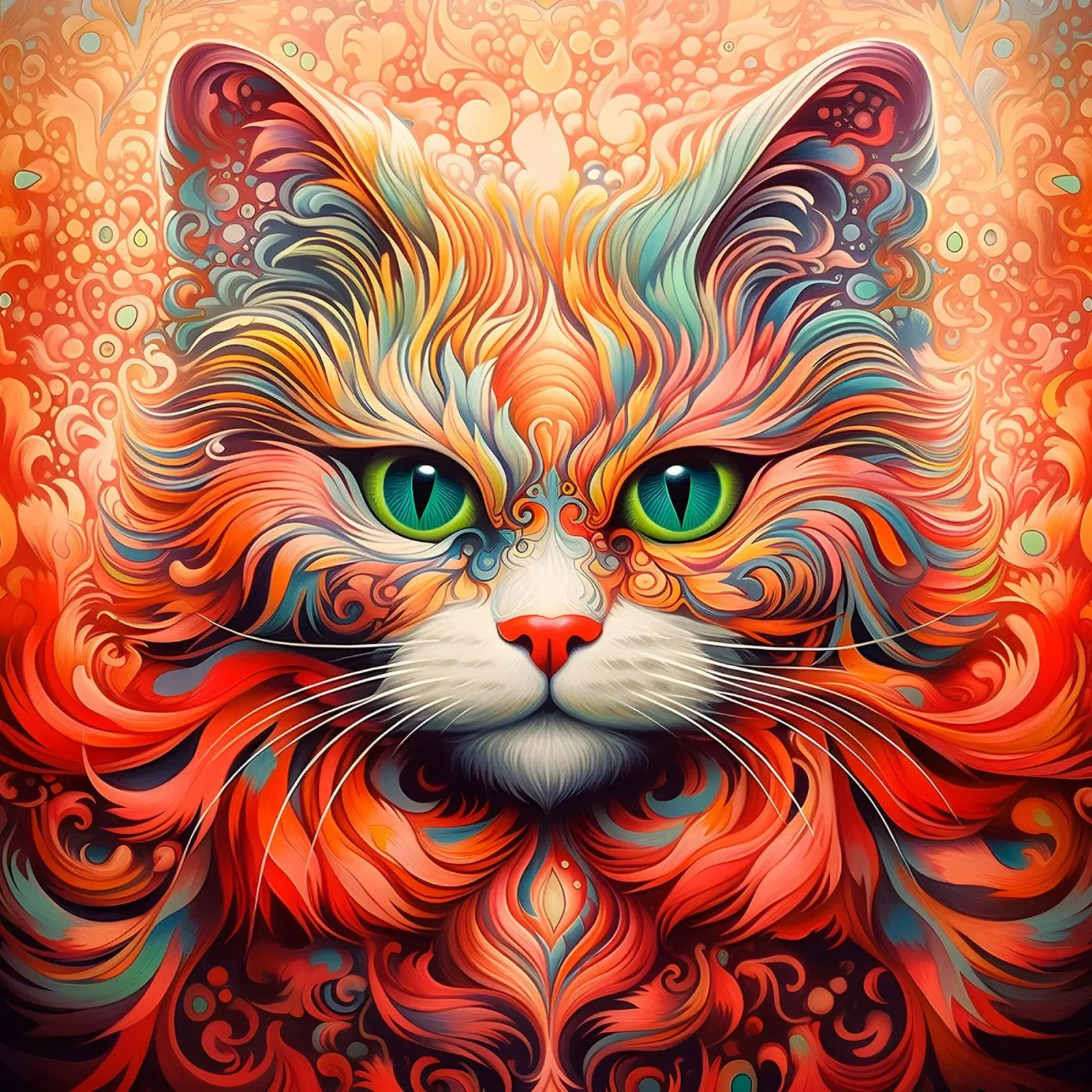 Guru Cat poster con telaio in plastica da Jesse