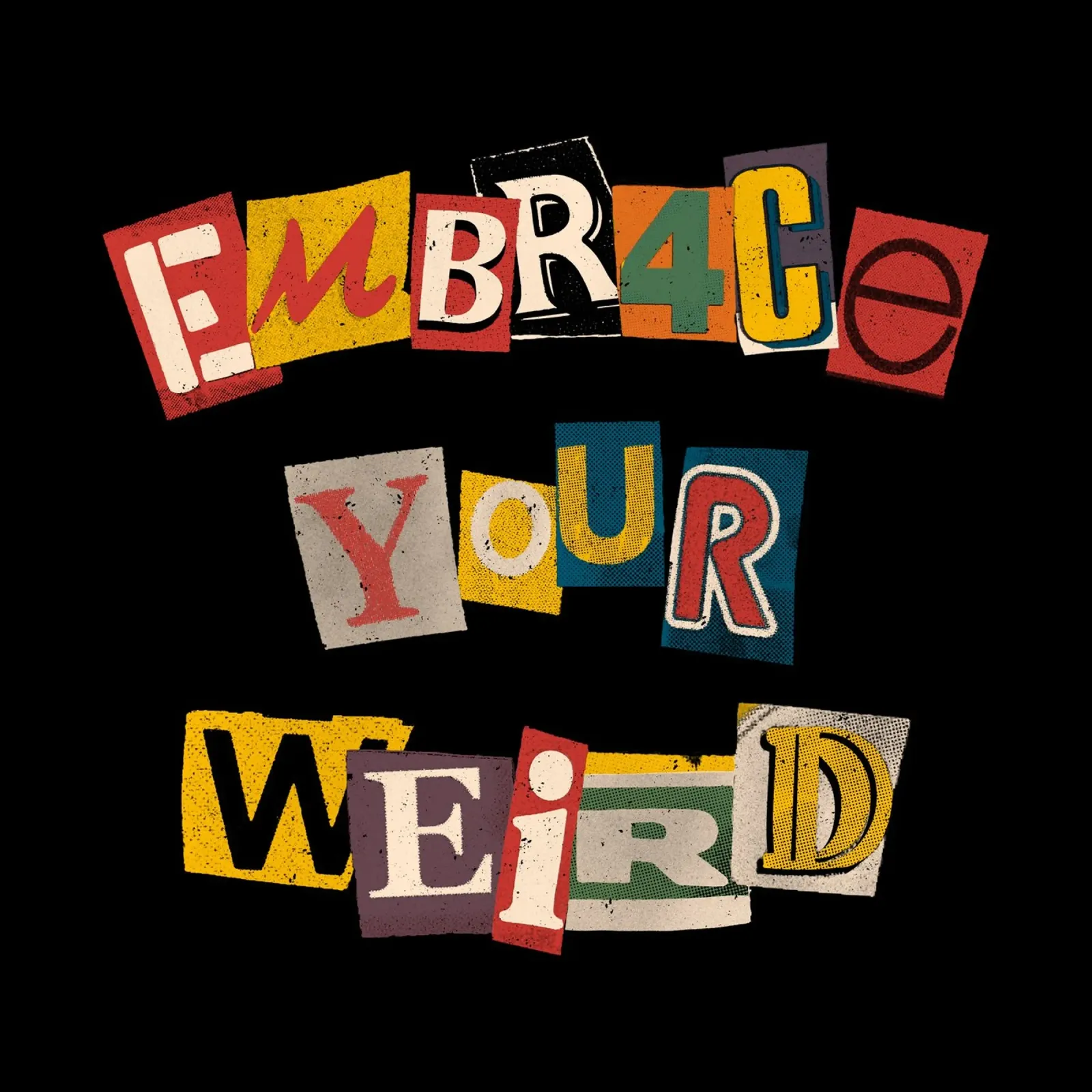 Embrace Your Weird poster con telaio in alluminio da Tobe Fonseca