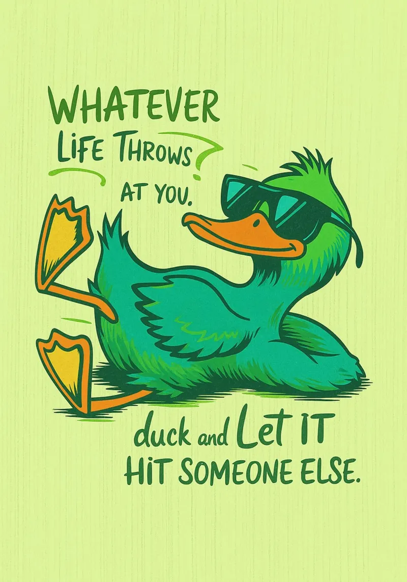 duck let it it canvas with Floater frame by paroongs
