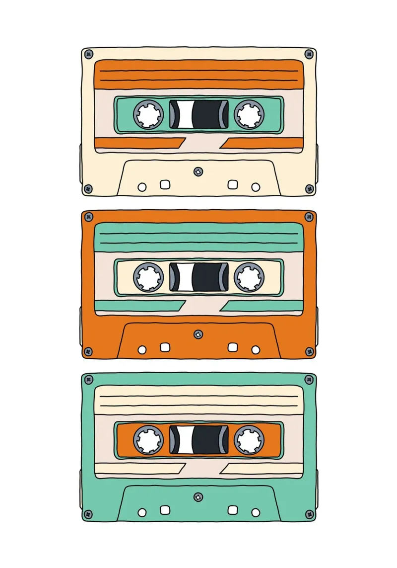 Retro Mixtape pellicola backlit da BAINAI
