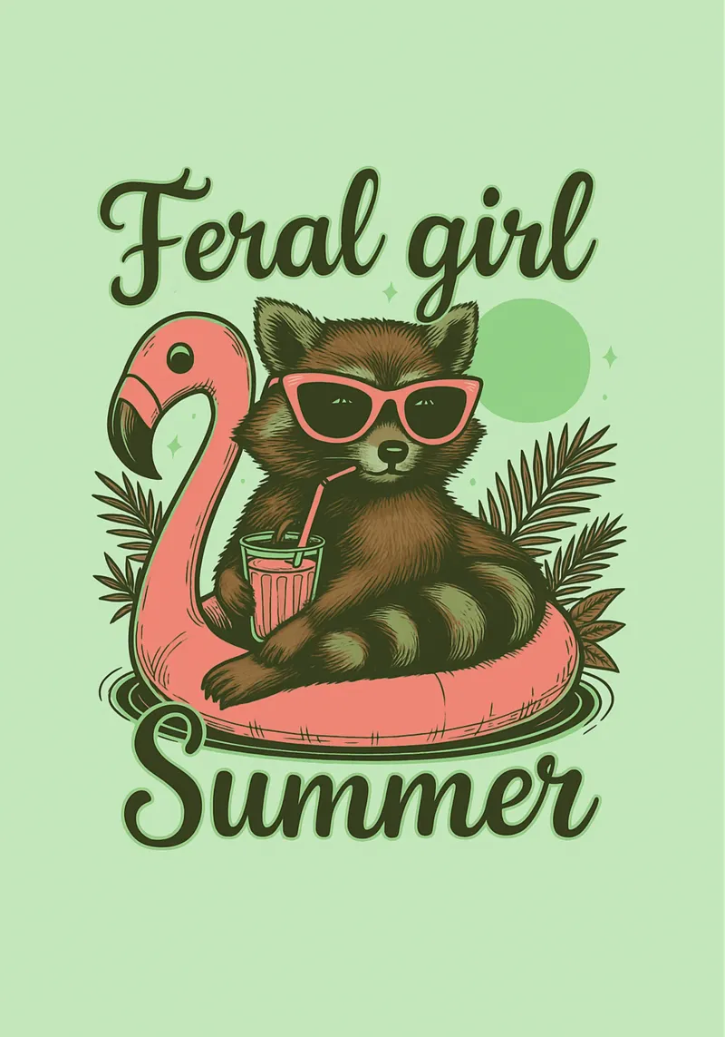 ragazza ferrale estate poster da paroongs