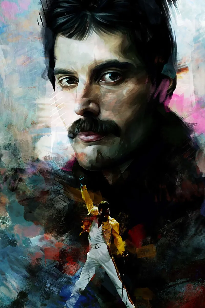 Bohemian Rhapsody poster con telaio in legno da James