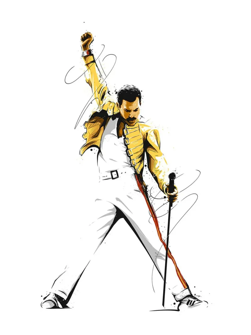 Freddie Mercury ll poster con telaio in plastica da James