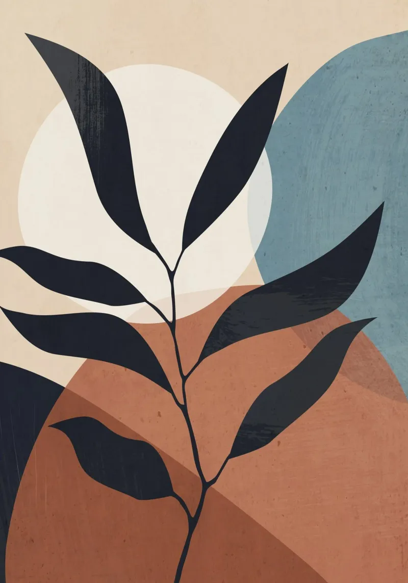 Abstrakte Kunst Tropical Leaf Leinwand von ThingDesign
