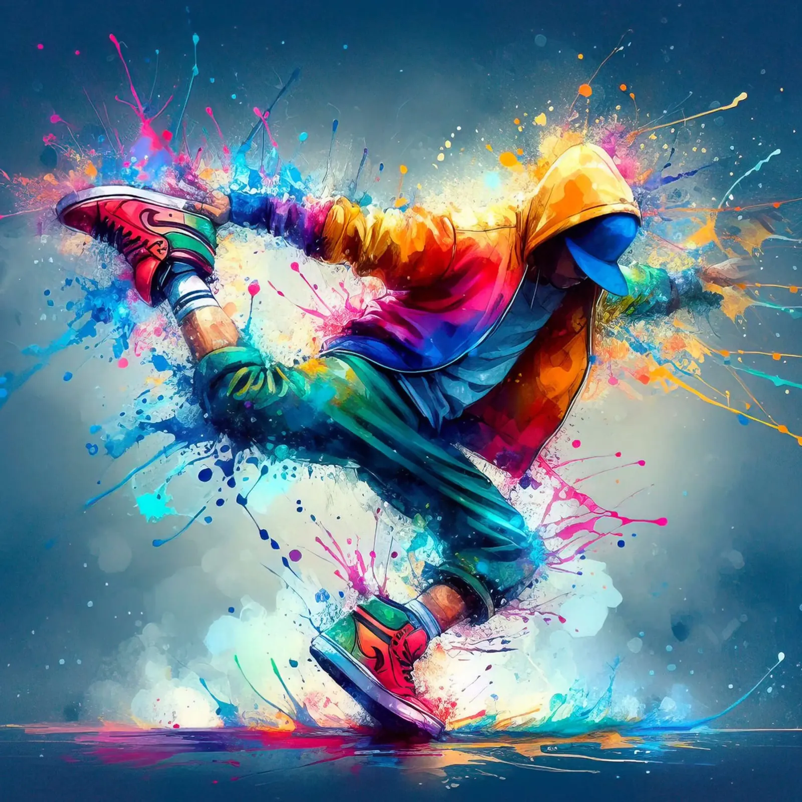 Stile Breakdance II poster con telaio in legno da James