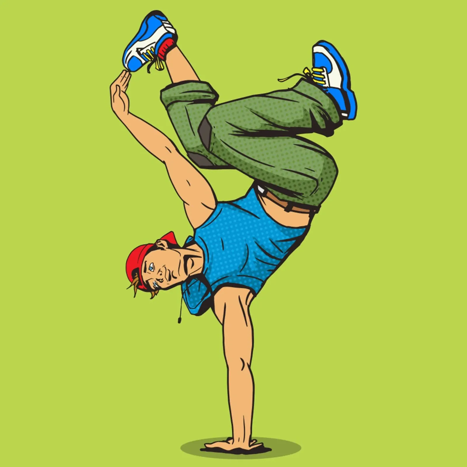 breakdancer pop art vettoriale poster con telaio in alluminio da James