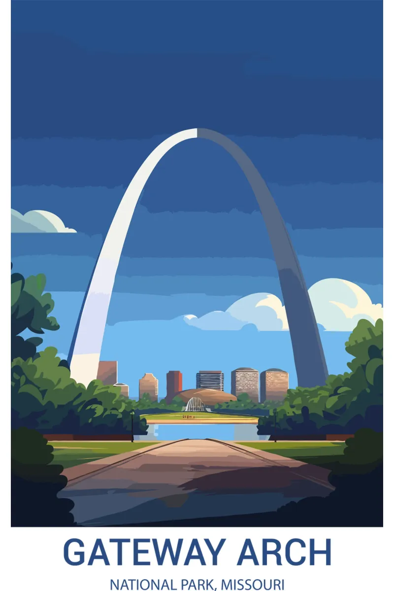 Parque Nacional Gateway Arch, Misuri, EE.UU. poster de Wanderlust Vibes
