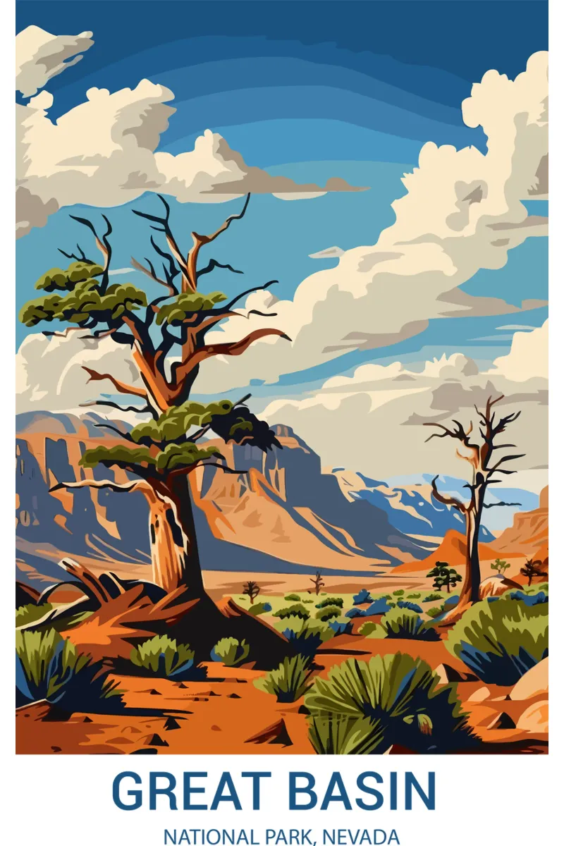 Nationaal park Great Basin, Nevada, VS canvas met Baklijst van Wanderlust Vibes
