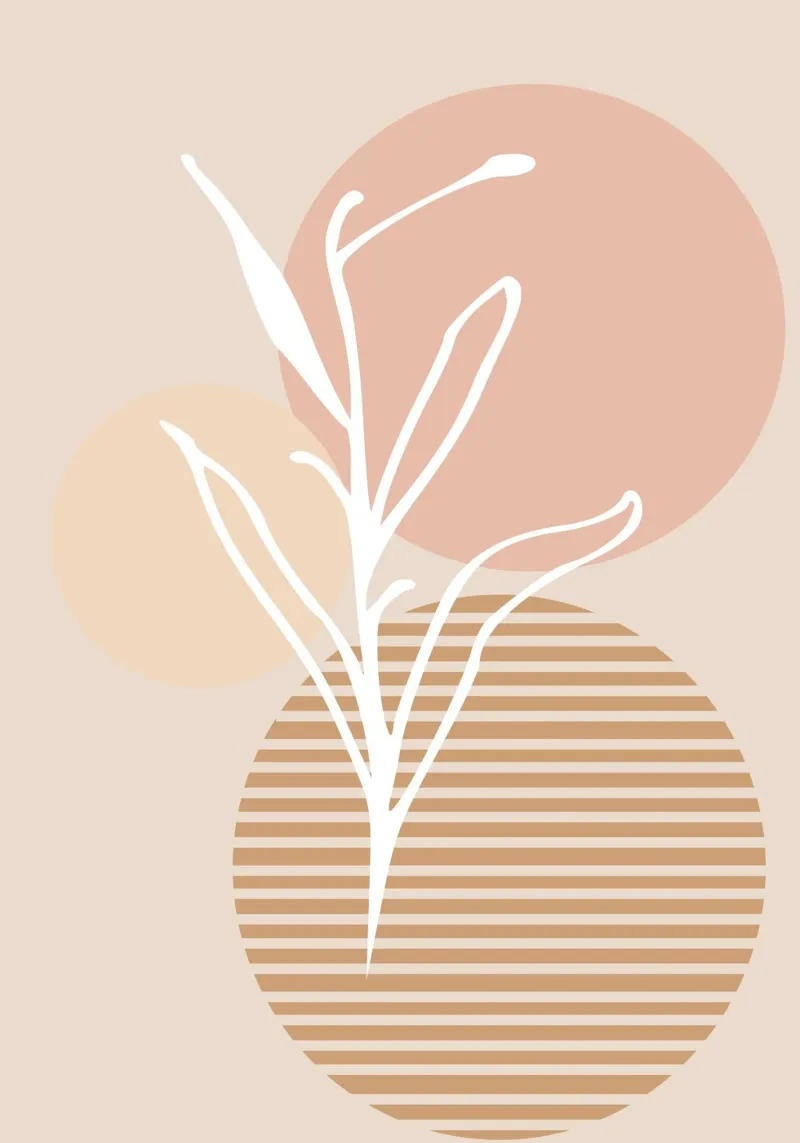 white sheet with even circles poster con telaio in legno da vintageshop