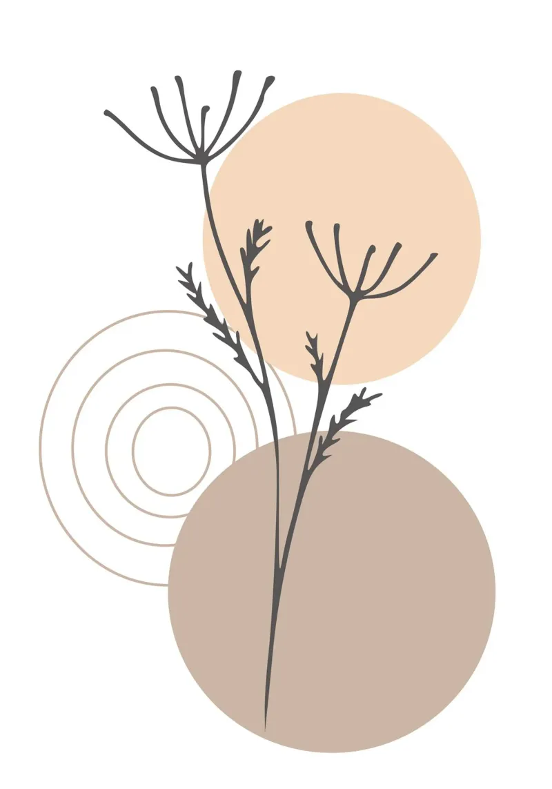 abstract dry branch poster con telaio in legno da vintageshop
