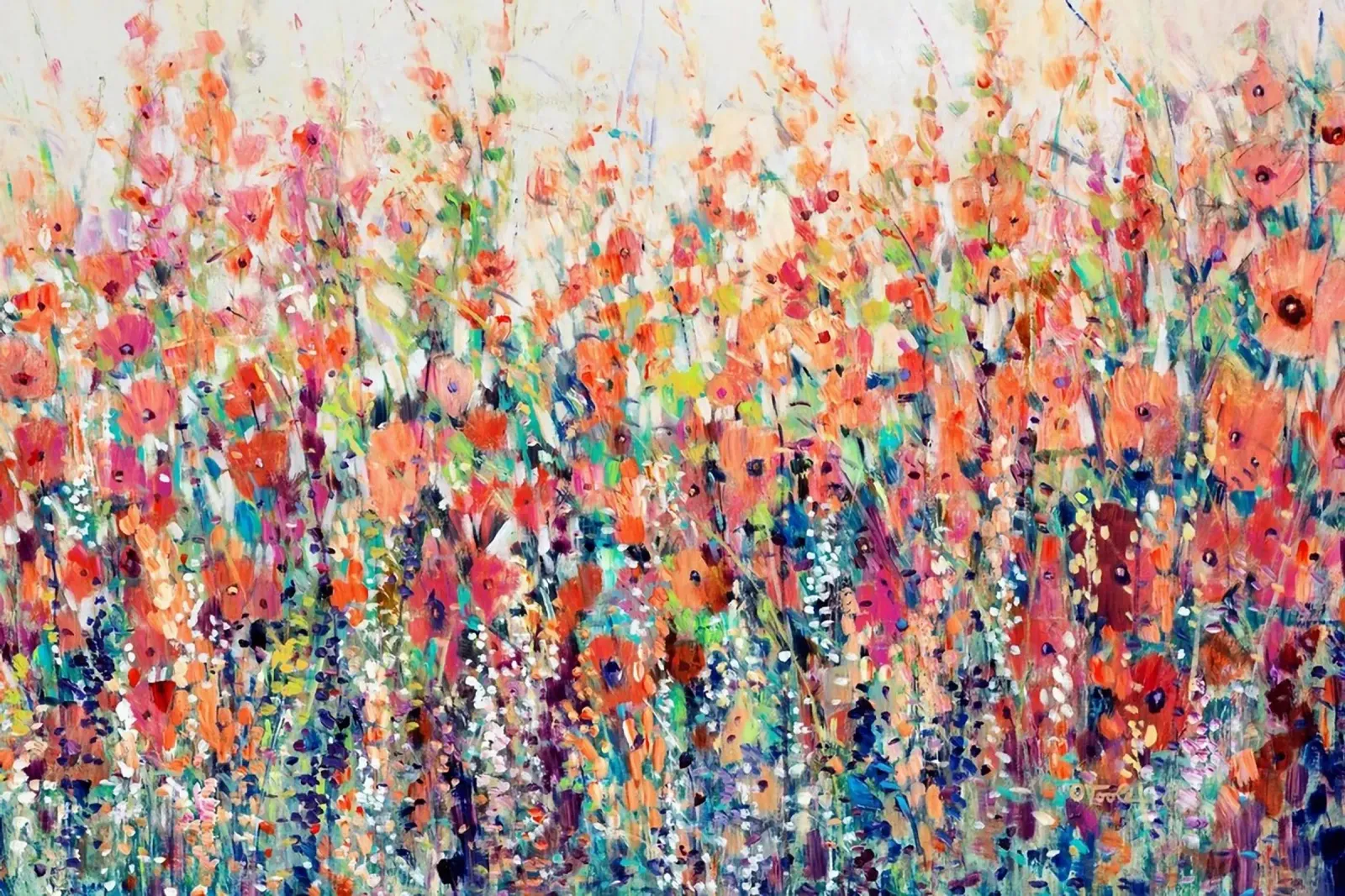 fiori selvatici colorati poster con telaio in legno da Karl Martin