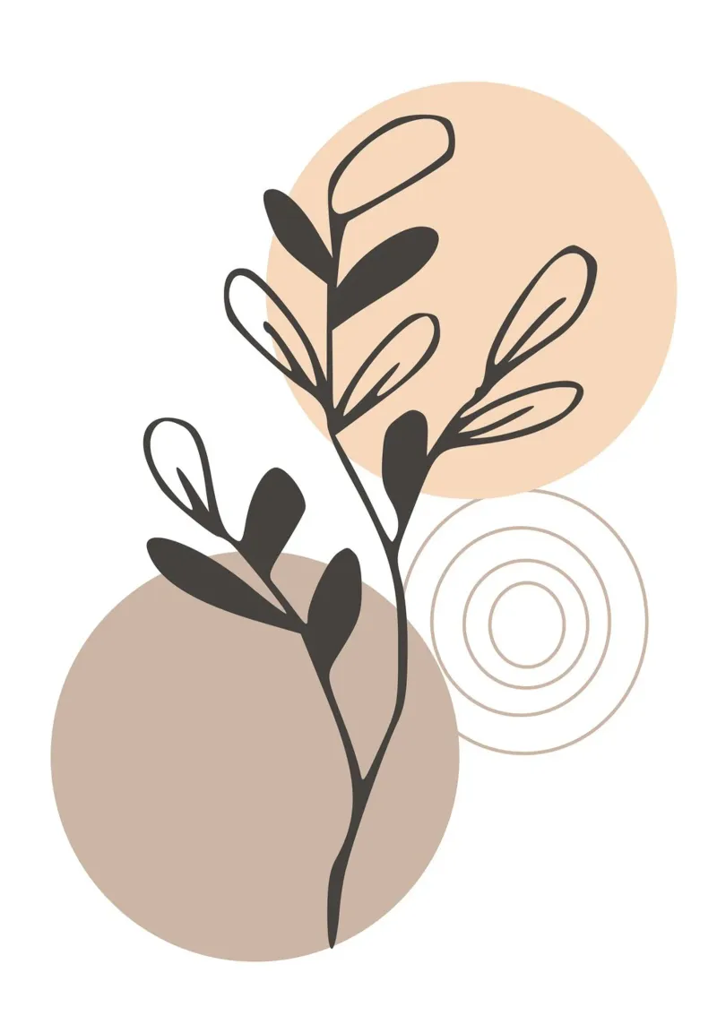 abstract dry branch 2 poster con telaio in legno da vintageshop