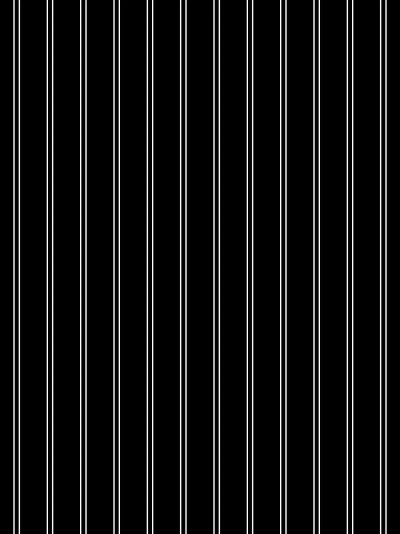 Minimal Basic Classic Double Stripes | Weiß auf Schwarz Alu-Dibond von Beauty in Simplicity