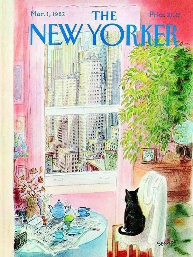 The Cat In The Building canvas with Floater frame by cosmos studio