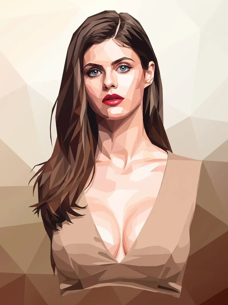 Alexandra Daddario Low poly poster da Low Profile
