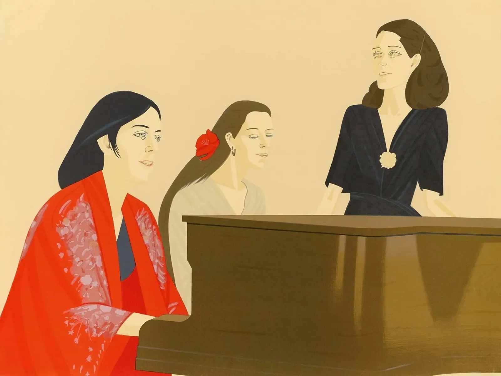 Canzone di Alex Katz tela con Cornice a cassetta da Marcobarshop