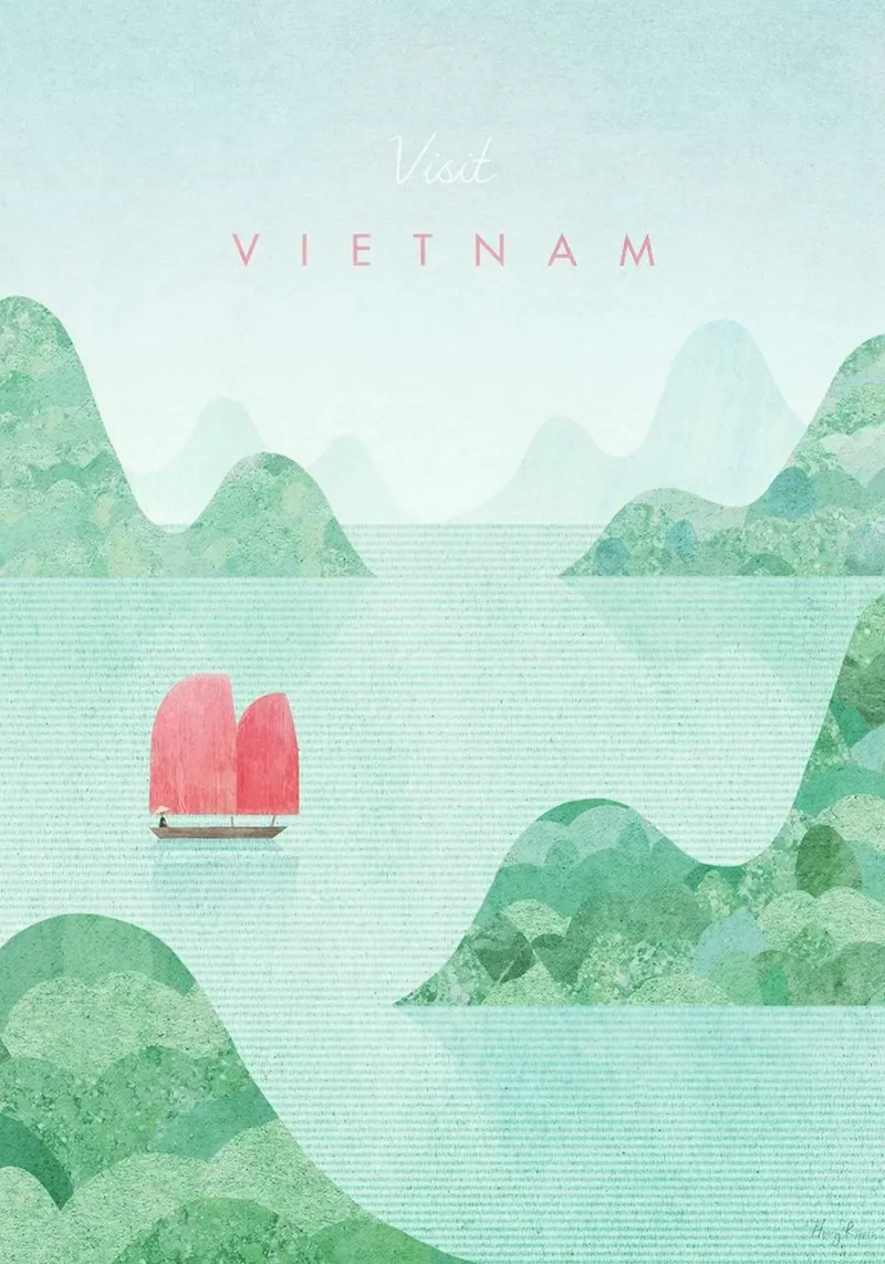 pubblicità di viaggio in vietnam poster con telaio in plastica da unyil shope
