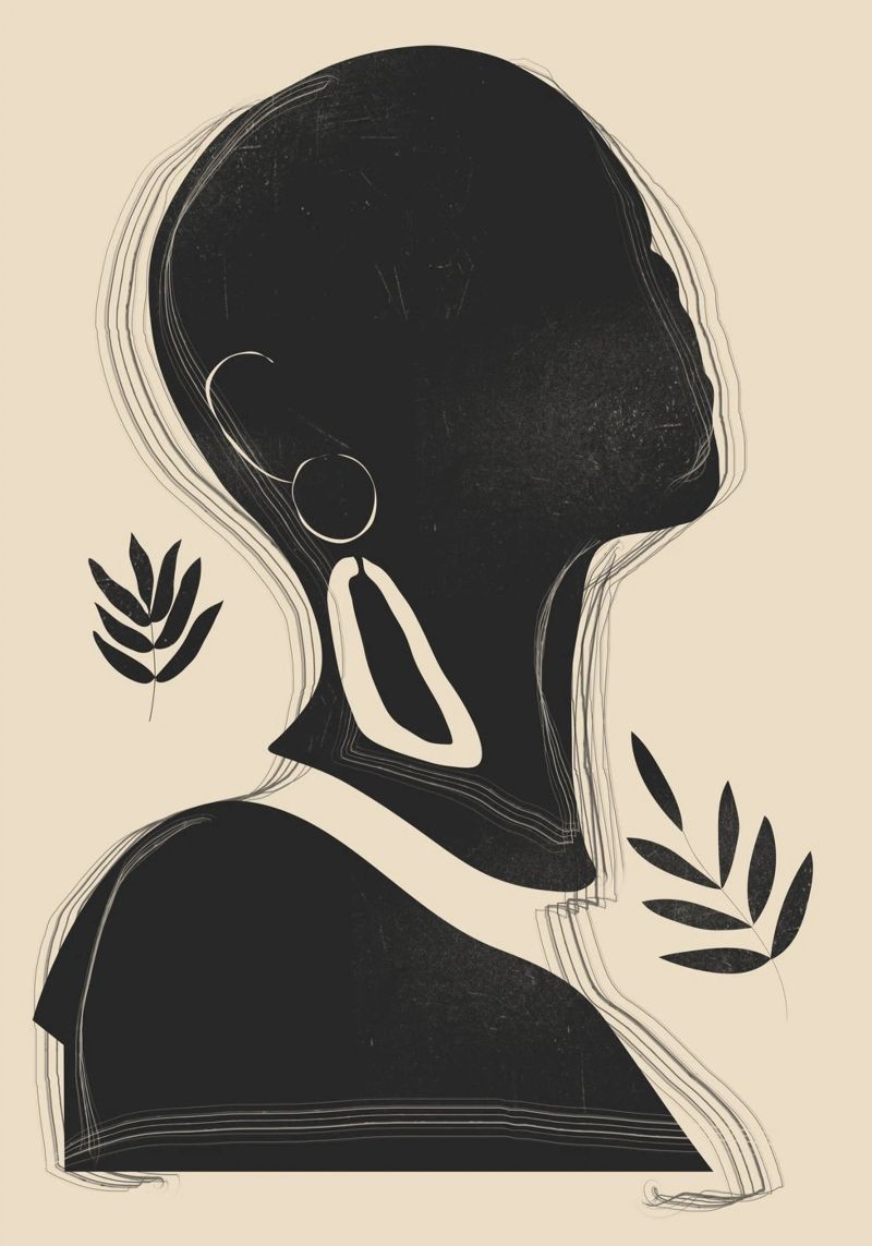 Tropical Girl Abstract Minimal 3 poster by ThingDesign