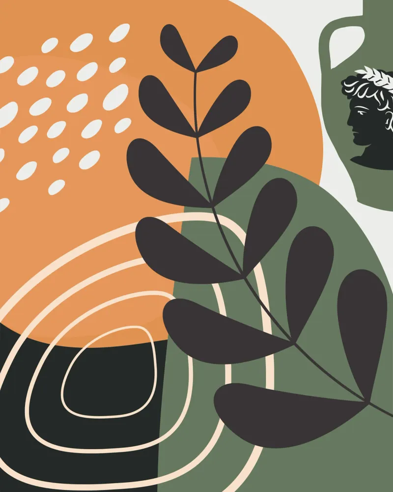Foglia tropicale boho poster da Little Dean