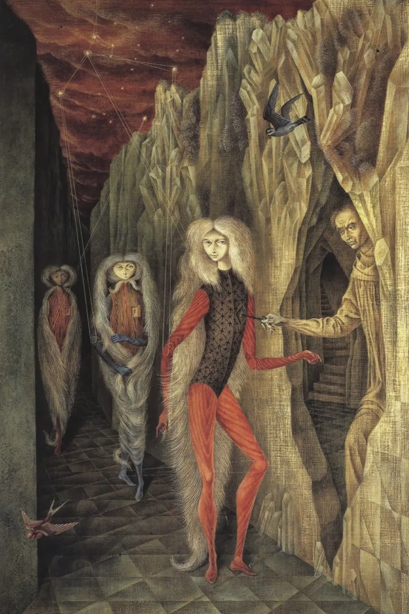 Remedios Varo Ritratto del Dr. Ignacio Chávez poster con telaio in plastica da Kunze Gallery