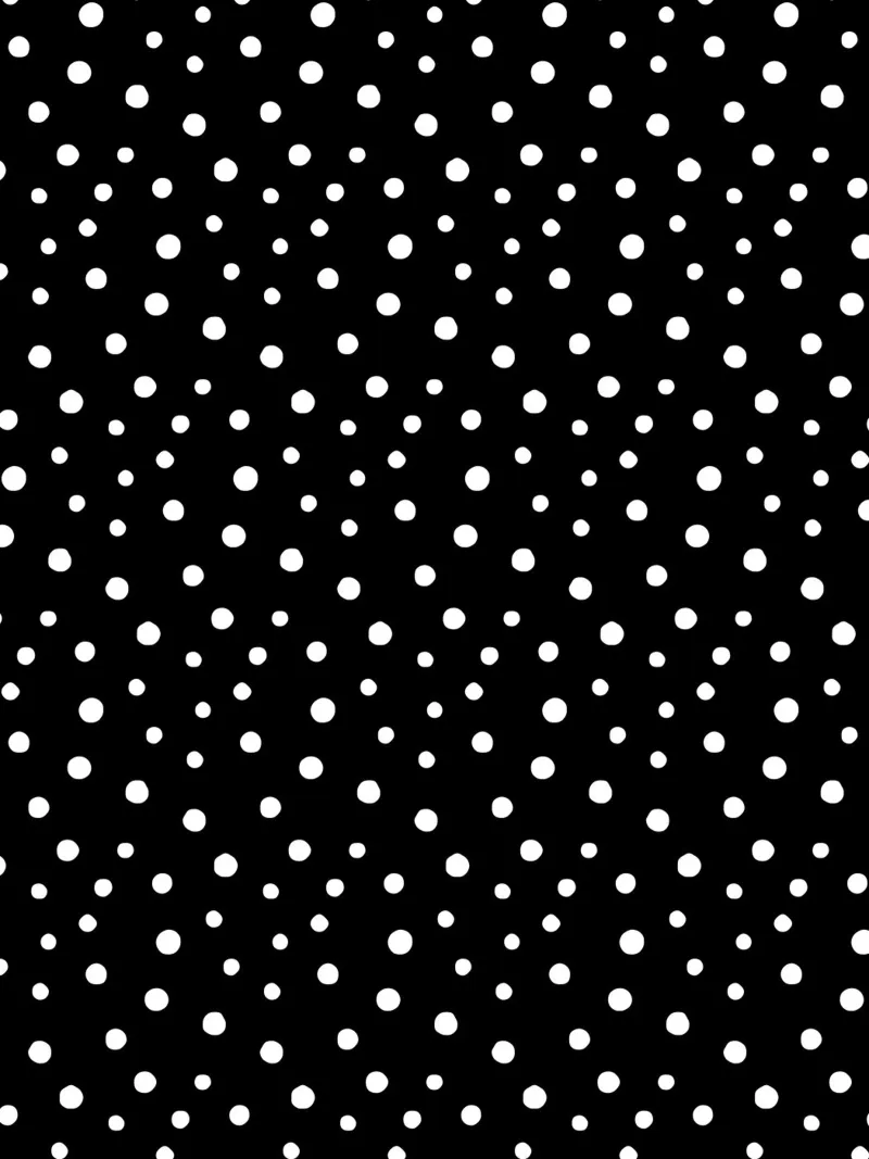 Minimal Chic Disegnato a mano a pois bianco su nero pellicola backlit da Beauty in Simplicity