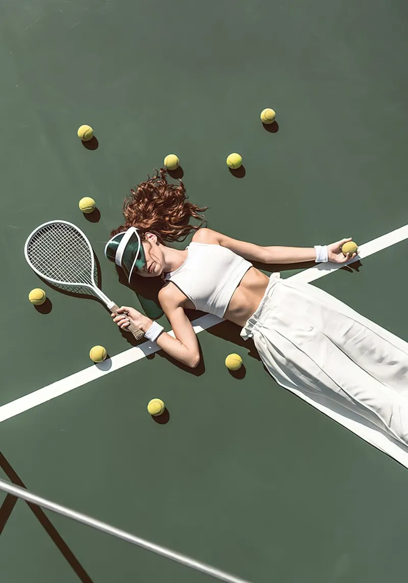 Sul campo da tennis poster da World of Pearce