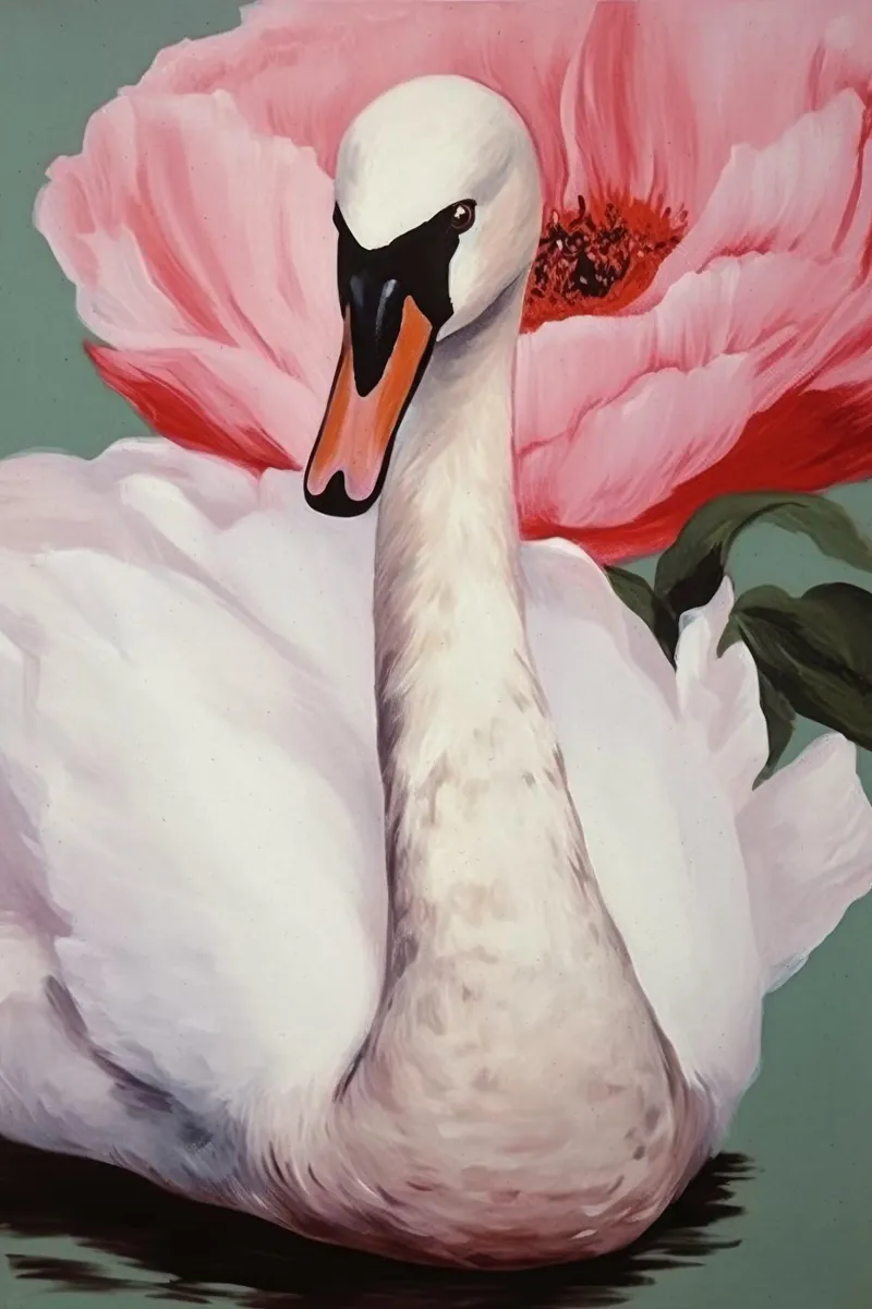 Swan And Flower pellicola backlit da treechild