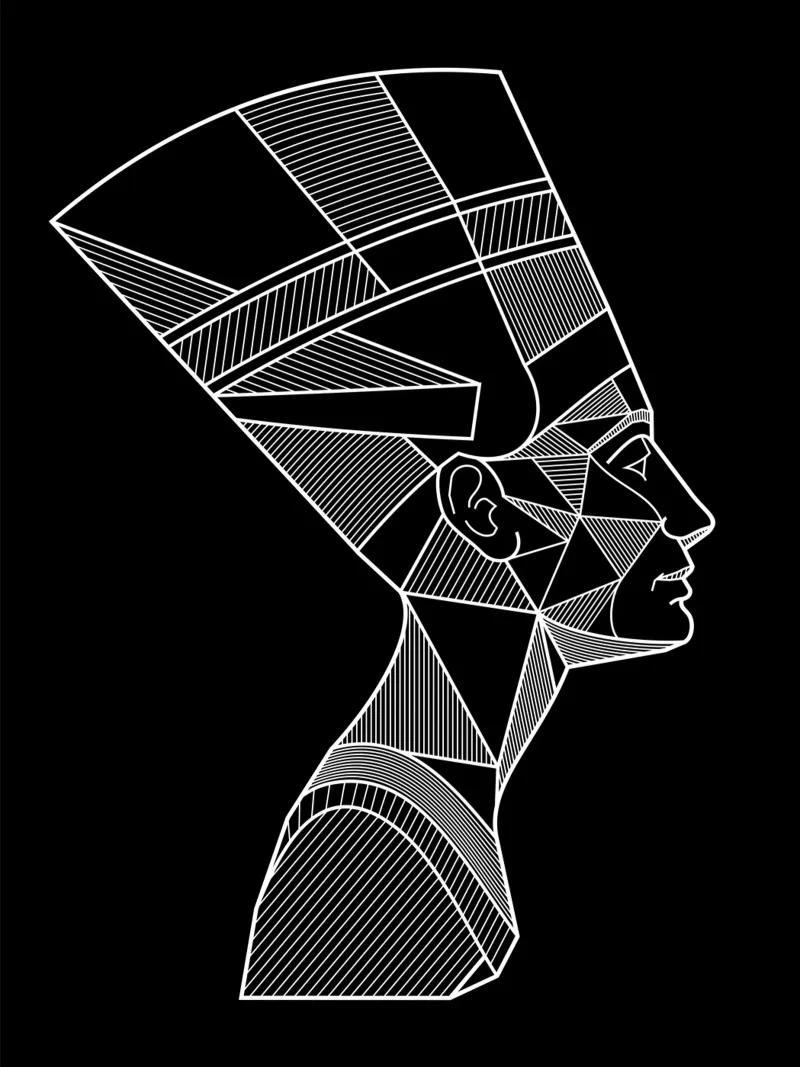 Nefertiti tela con Cornice a cassetta da Mariel Toigo
