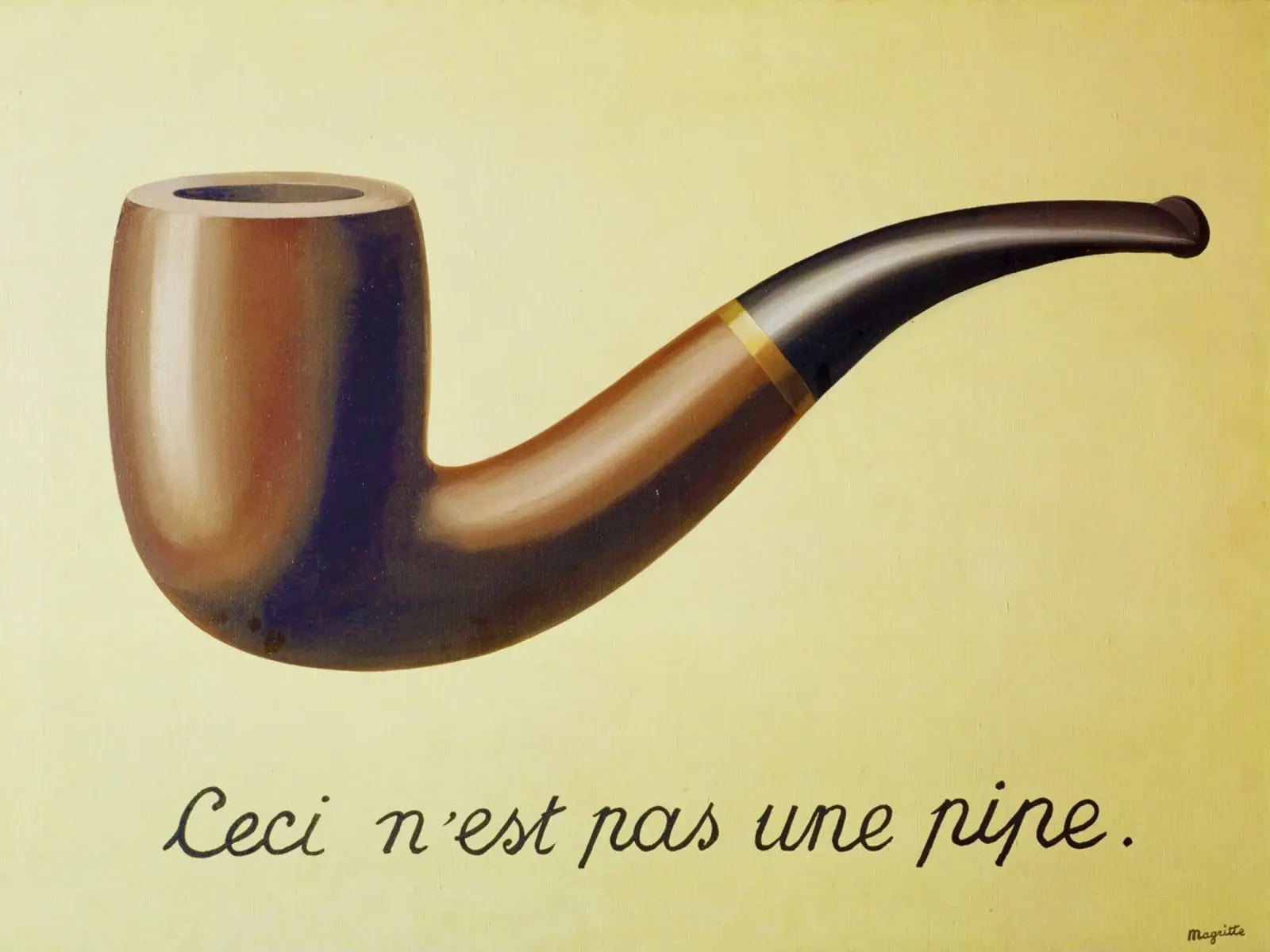Ceci n'est pas une pipe) di René Magritte poster con telaio in legno da Chérie Prints