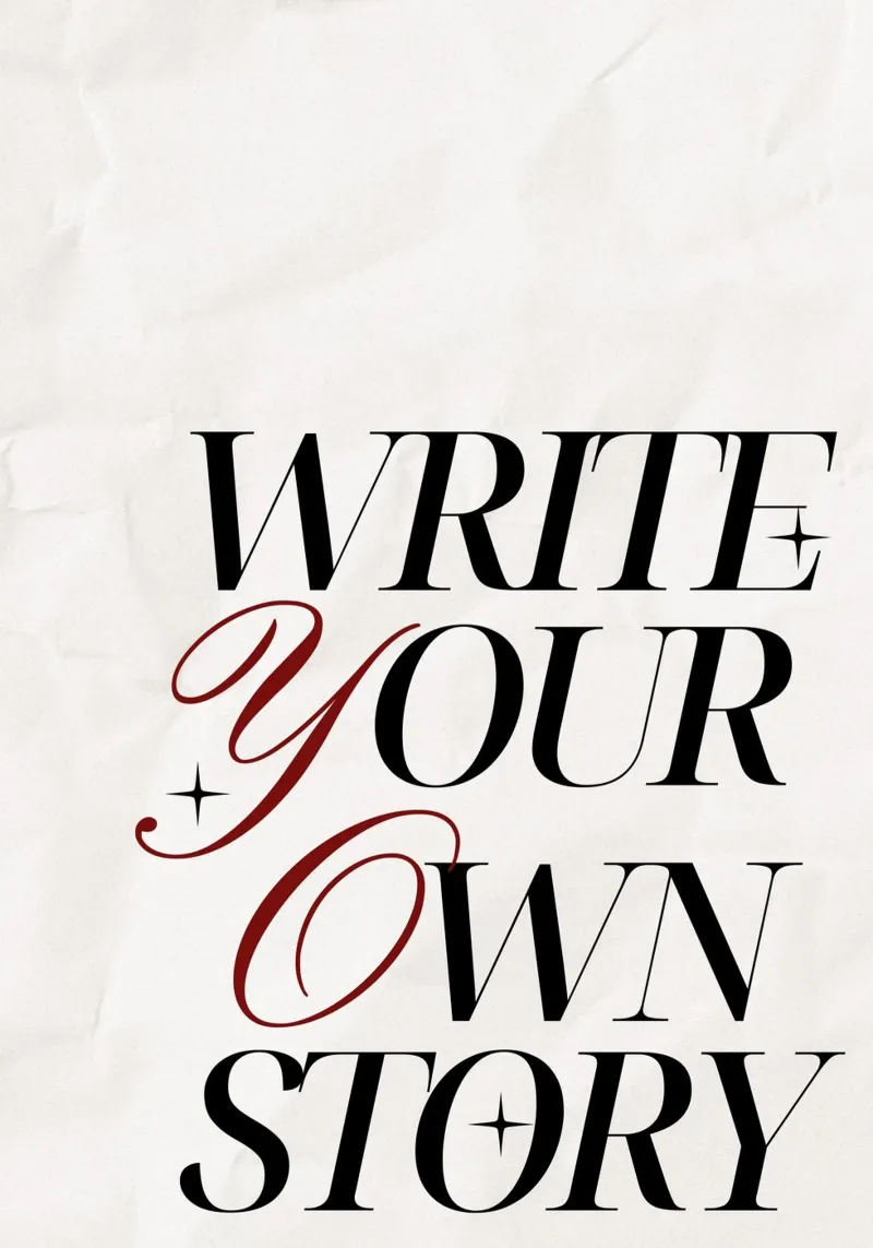 "Write Your Own Story" Elegant Motivational Poster canvas with Floater frame by vintagepod