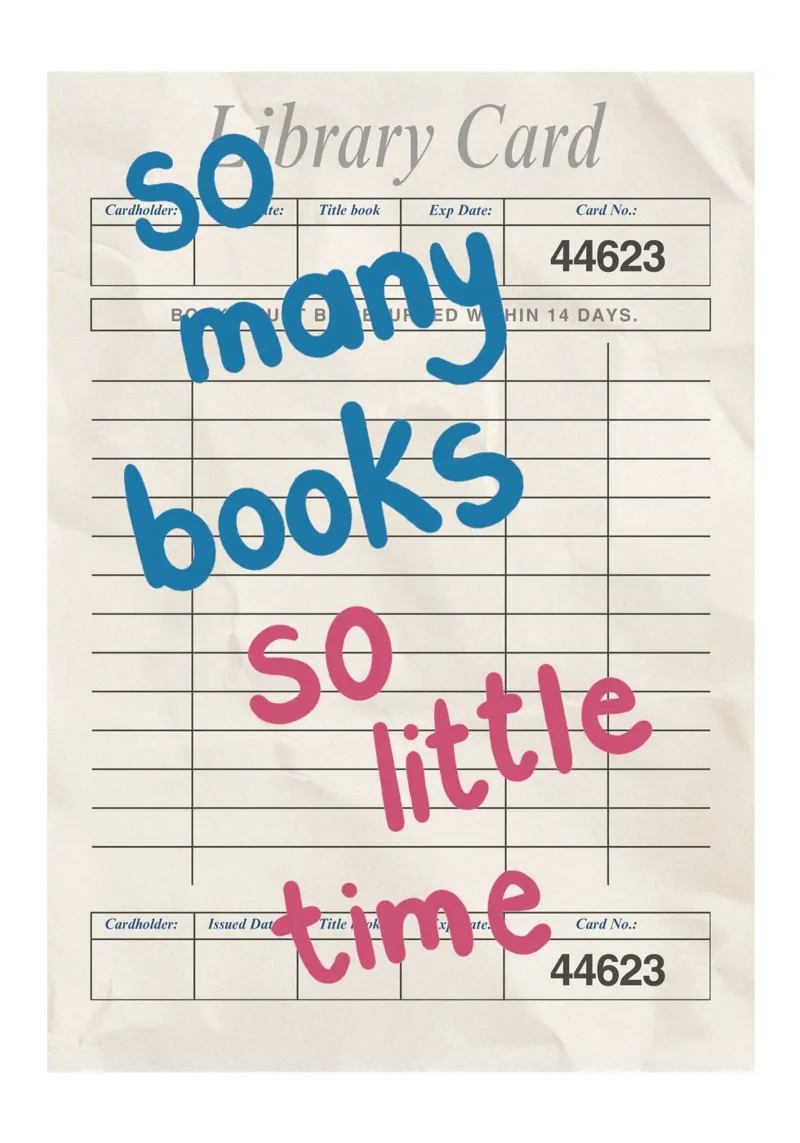 "So Many Books So Little Time" Library Card Poster canvas with Floater frame by vintagepod