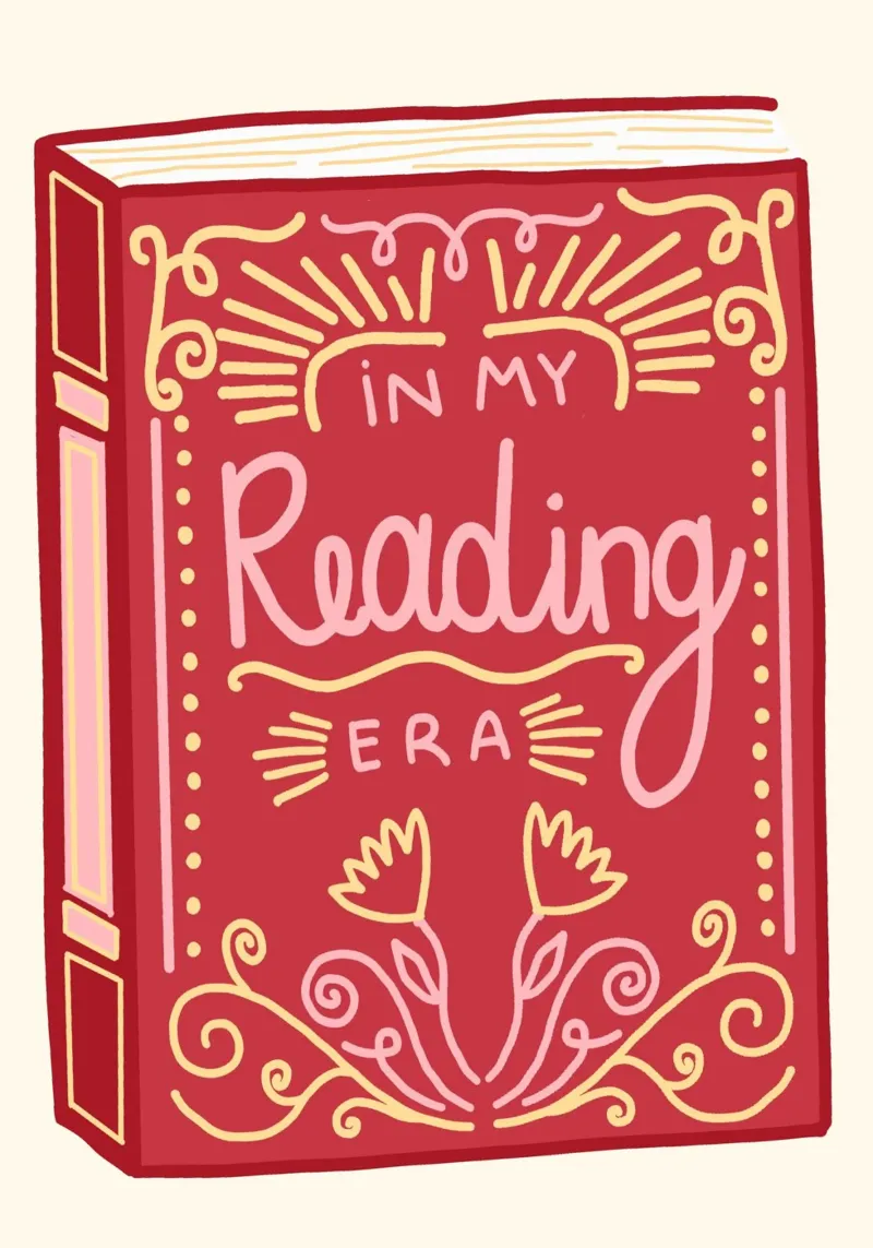 Impression d'art pour amoureux des livres "In My Reading Era" (Dans mon ère de lecture) toile avec Caisse américaine de vintagepod