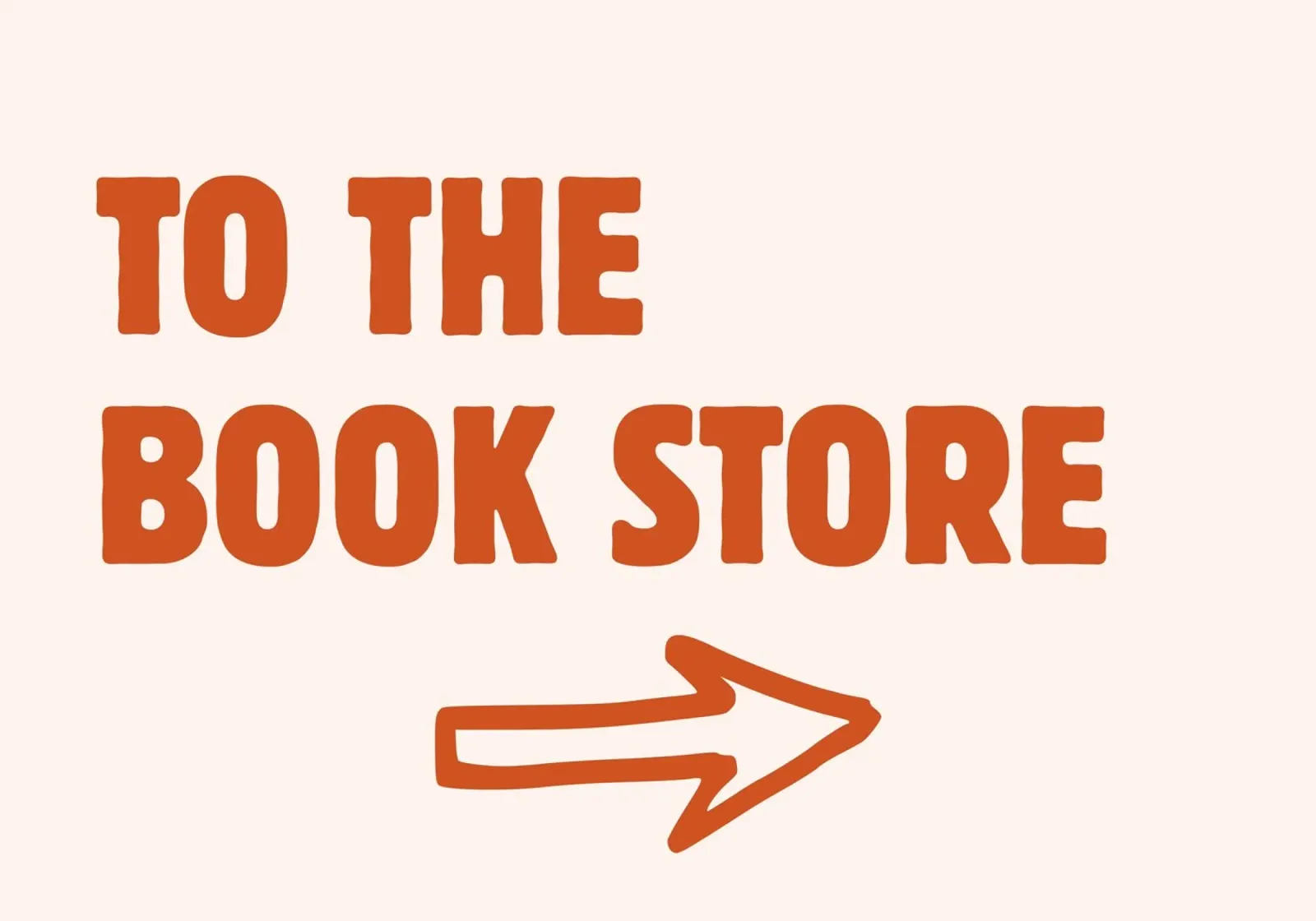 Cartello minimalista retrò "To The Book Store" (Alla libreria) poster da vintagepod