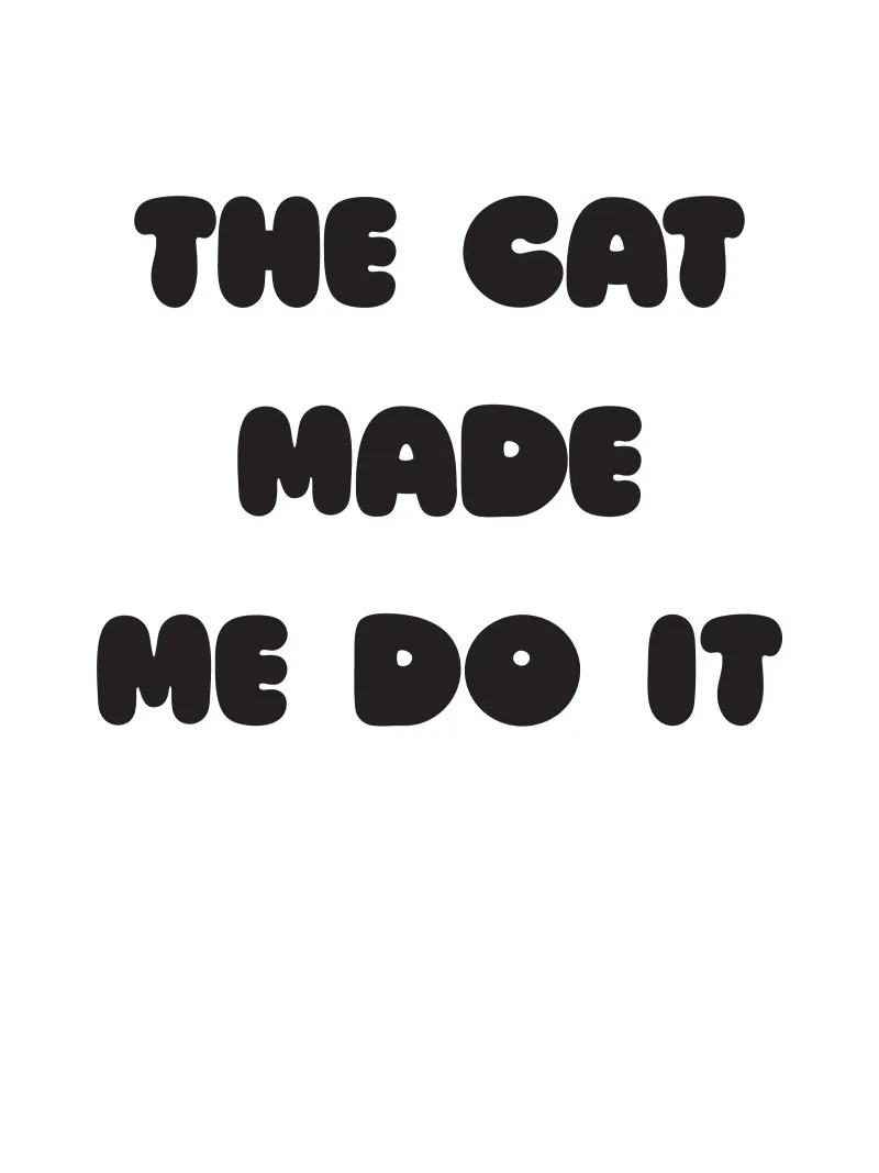 The cat made me do it plexiglass da Verplanungsagentur