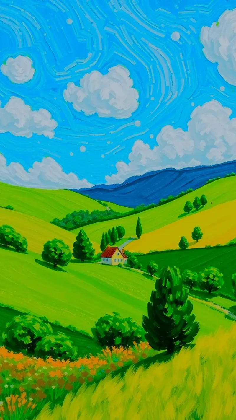 scenery foliage mountains poster da Good days