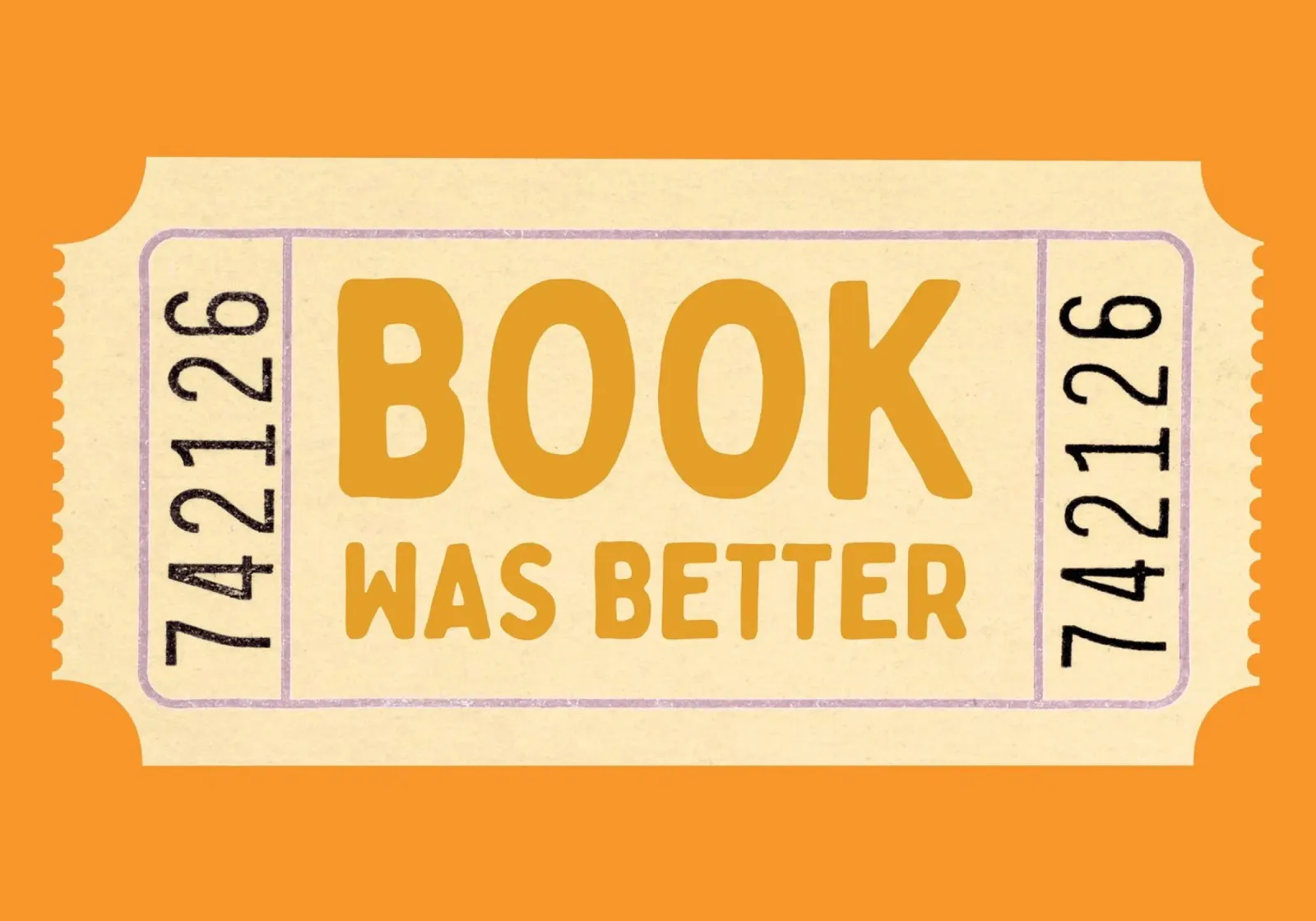 "Poster retro del biglietto "Book Was Better poster da vintagepod