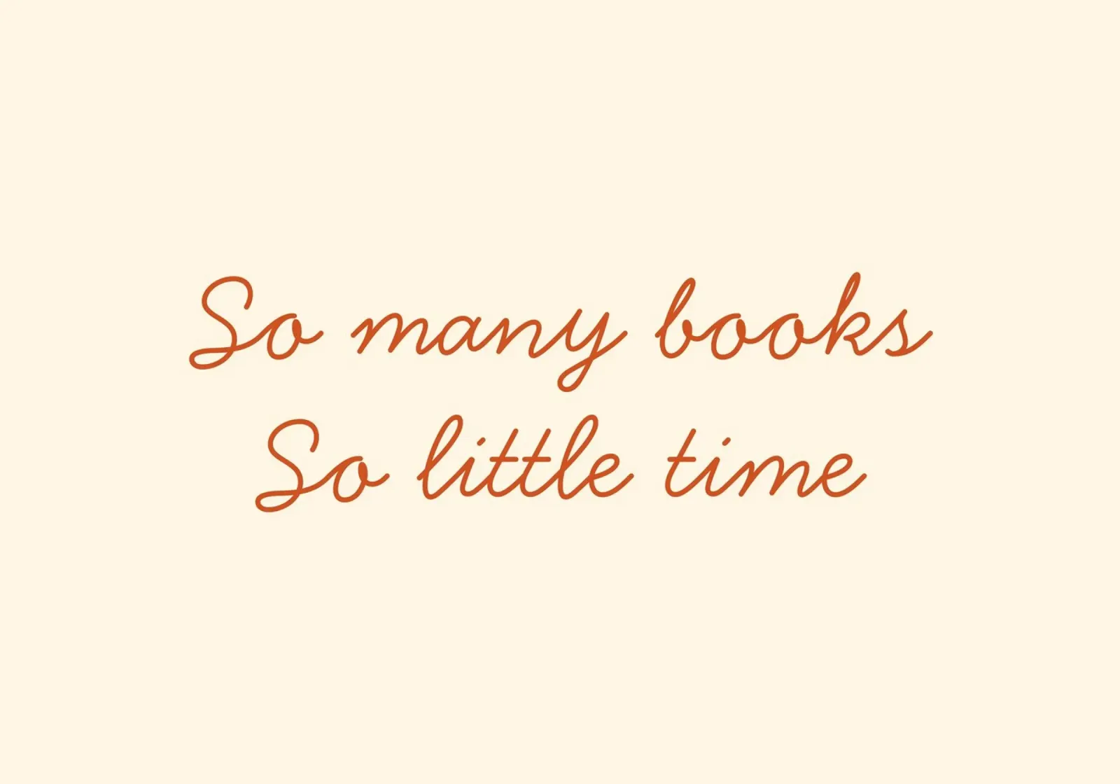 "So Many Books, So Little Time" Script Art Print canvas with Floater frame by vintagepod
