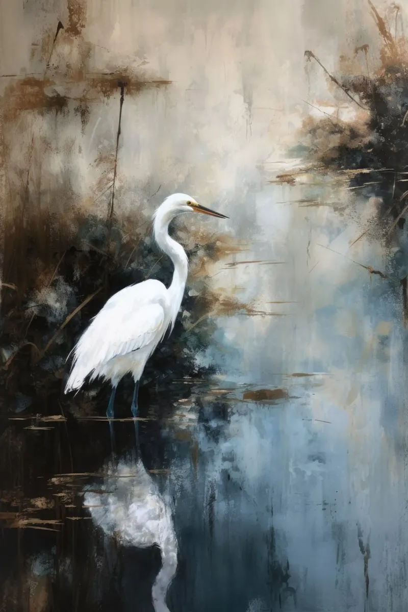 Egret In Lake pellicola backlit da treechild