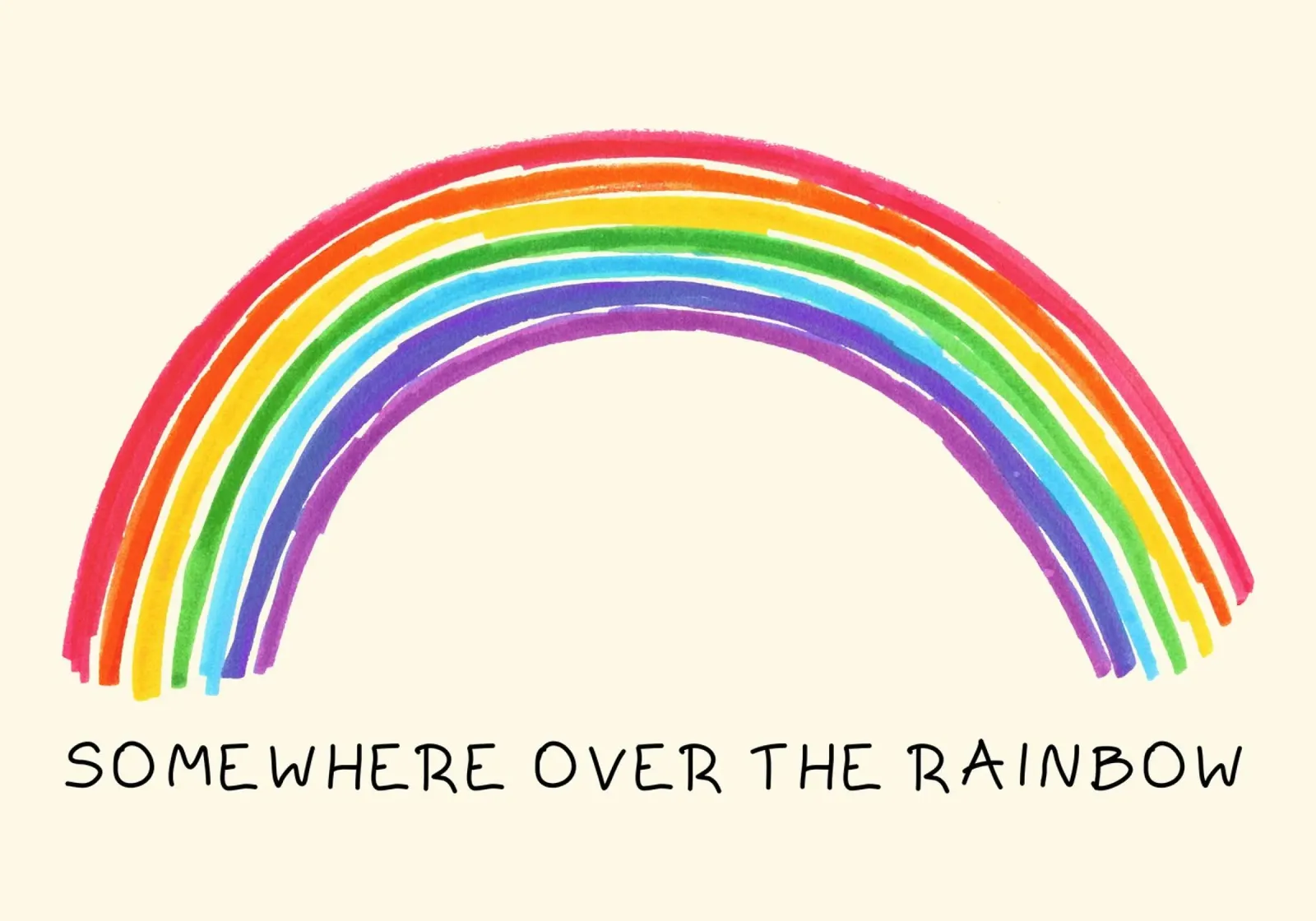 "Kinderkunstdruk "Ergens over de Regenboog canvas met Baklijst van vintagepod