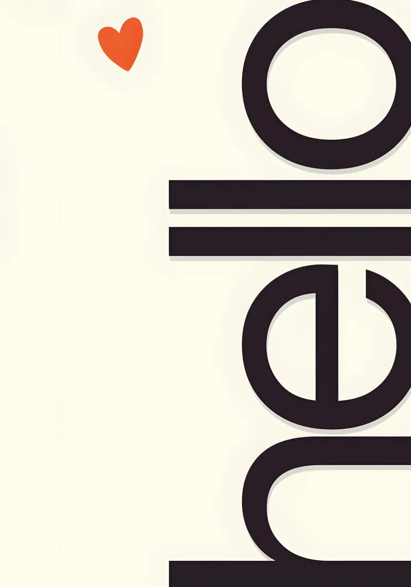 Hello poster con telaio in alluminio da Type & Tape