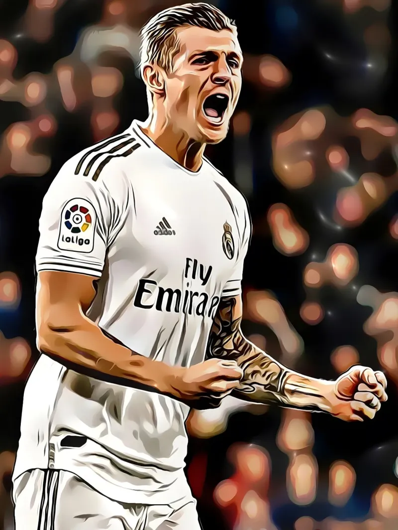 Toni Kroos poster con telaio in legno da dark eagle