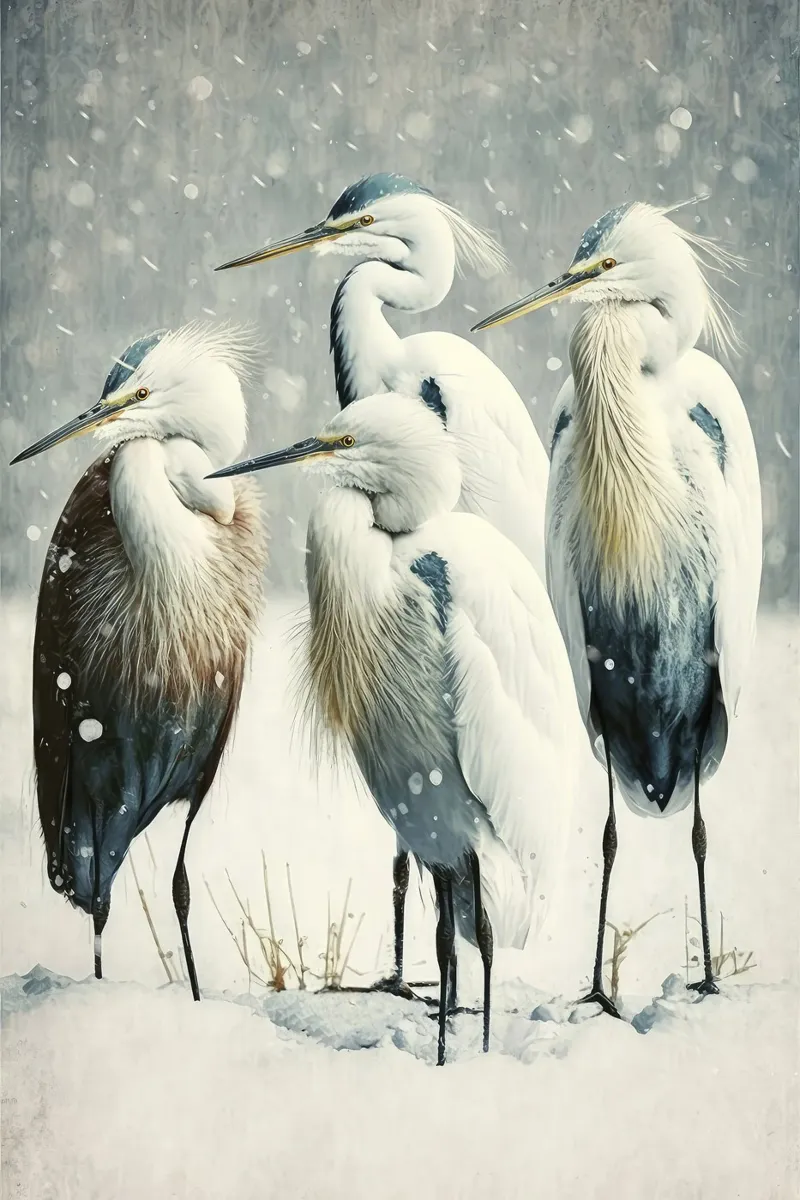 Egrets In Winter plexiglass da treechild